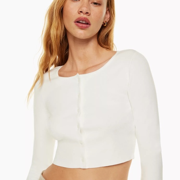 Aritzia Sunday best Izzy cardigan. White medium - Picture 2 of 2